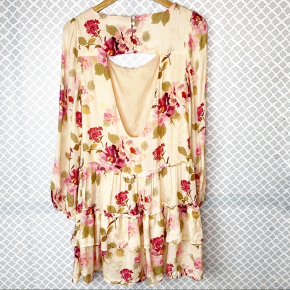 EUC Rahi Cali Floral Cutout Back Ruffle Dress - Picture 8 of 12